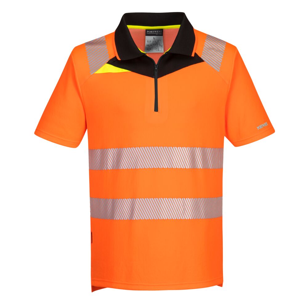 MXDX412 - DX4 Warnschutz Polo Shirt mit Reißverschluss kurzarm